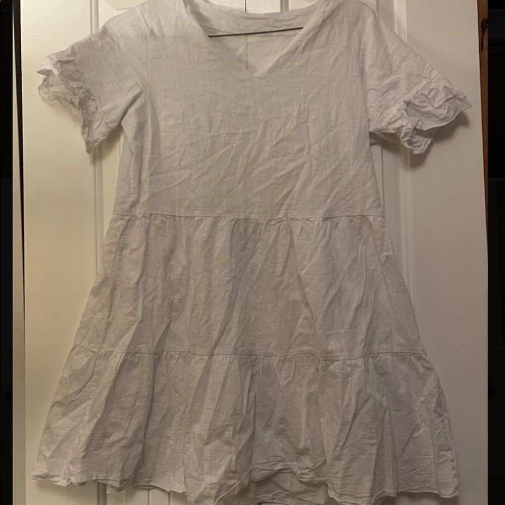 White beach dress